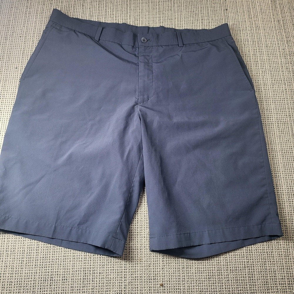Slazenger Shorts Mens 38 Blue Chino Microfiber Stretch 10 Inseam Casual Summer